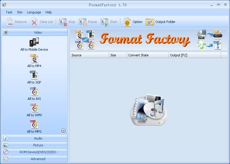 Screenshot of Format Factory